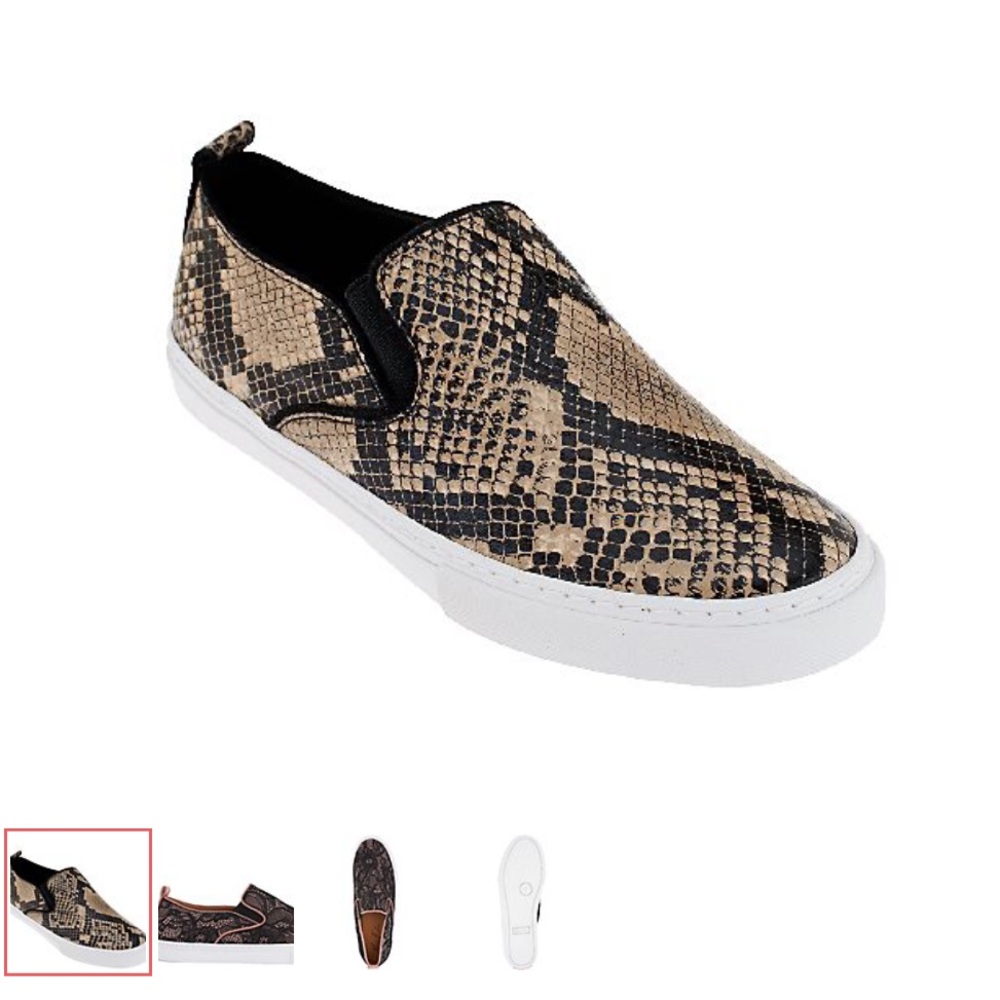 Marc fisher liletta animal lizard croc slip on double gore sneakers shoes slides